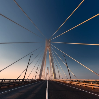 Archectural bridge on the horizon