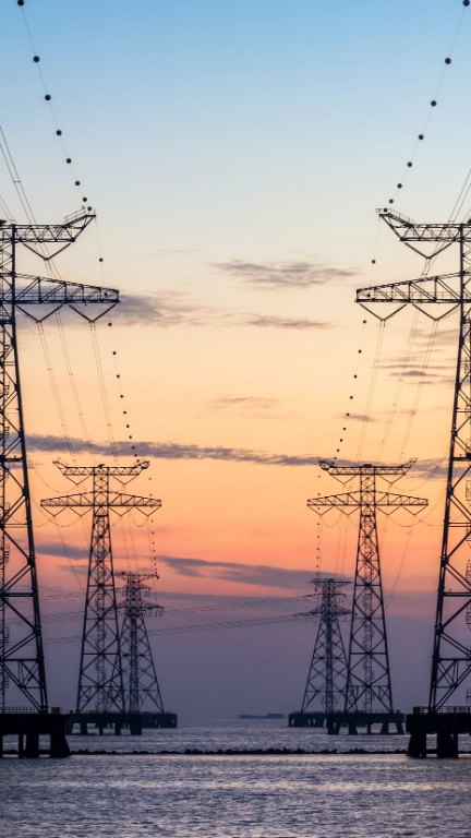 off-shore grid powerlines