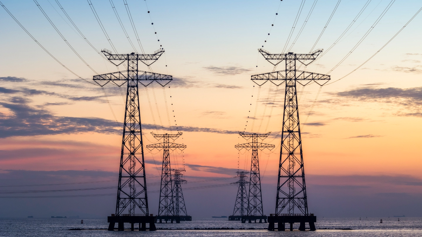 off-shore grid powerlines